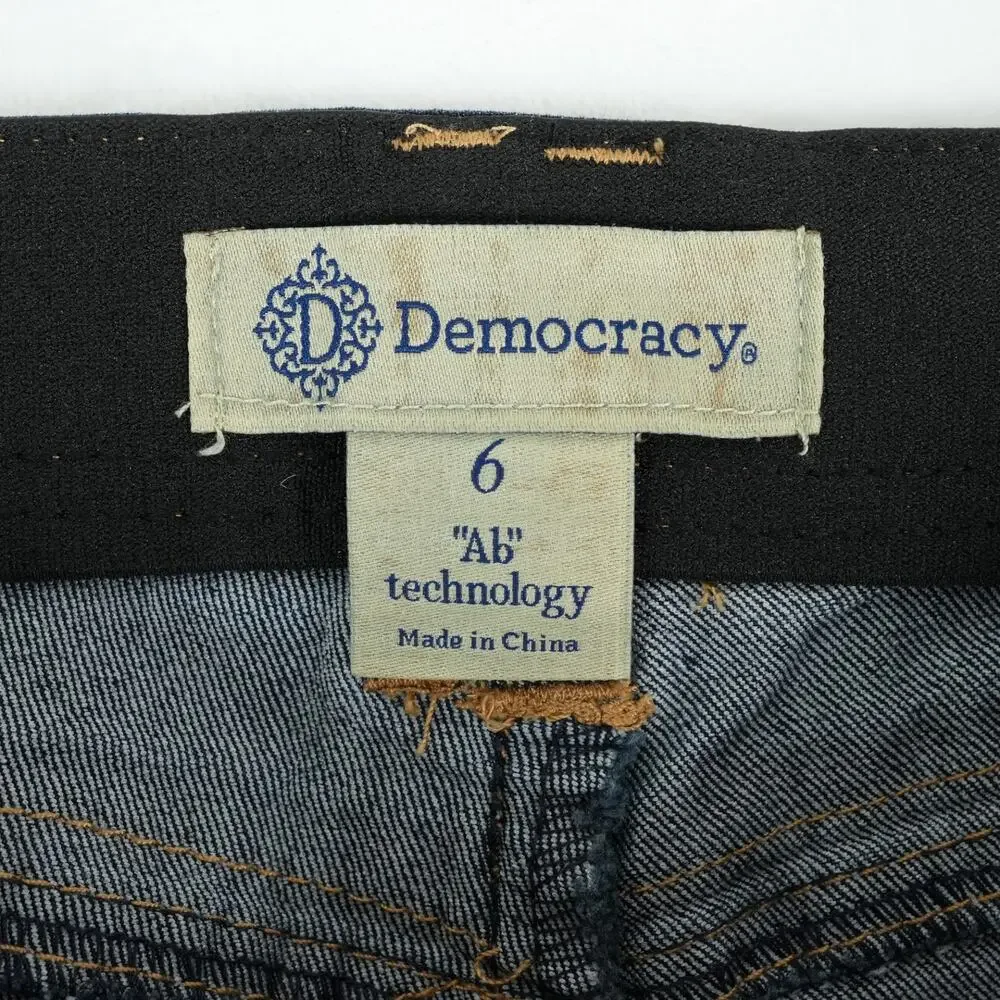 Democracy Jeans Womens 6 (31x29.5) Dark Wash Stretch Denim Skinny‎ Ab Technology